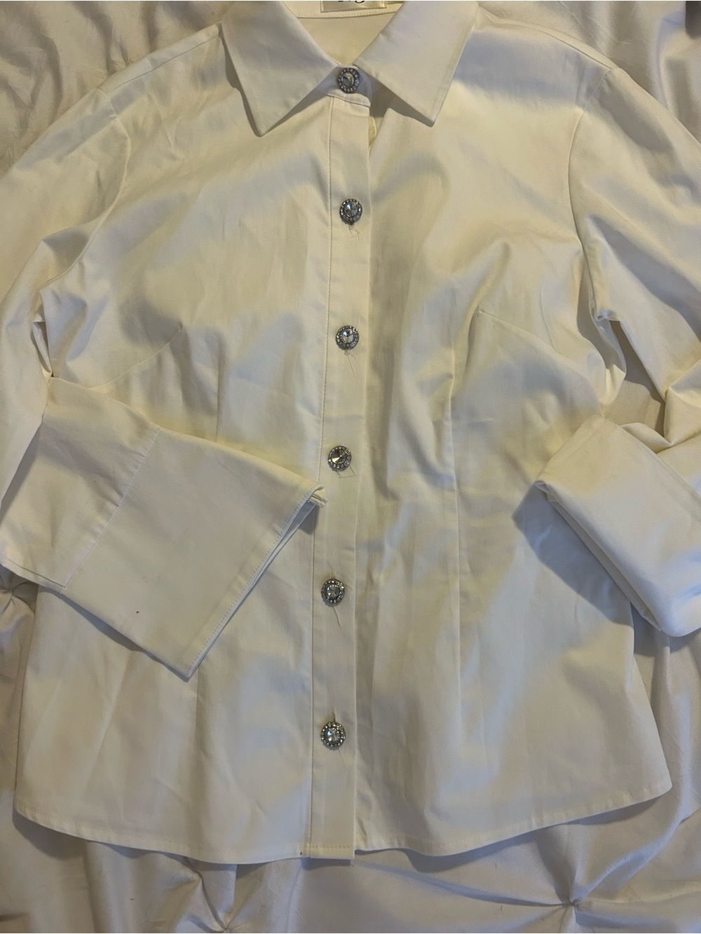 Eliza J Ivory Button-Front Blouse Jacket